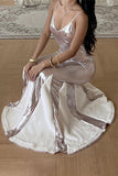 Sleek Spaghetti Strap Evening Gown