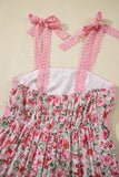 Floral Bow Strap Maxi Dress