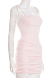 Ruched Spaghetti Strap Dress