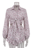 Floral Tie-Front Short Set