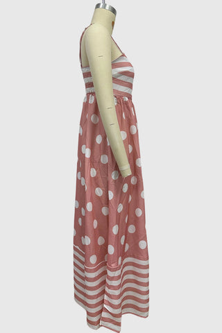 Striped and Polka Dot Maxi Dress