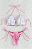 Stylish Striped Bikini Set