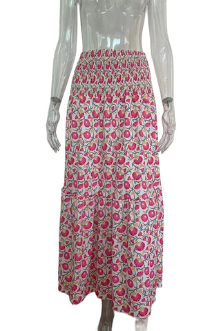 Bohemian Maxi Skirt with Intricate Prints