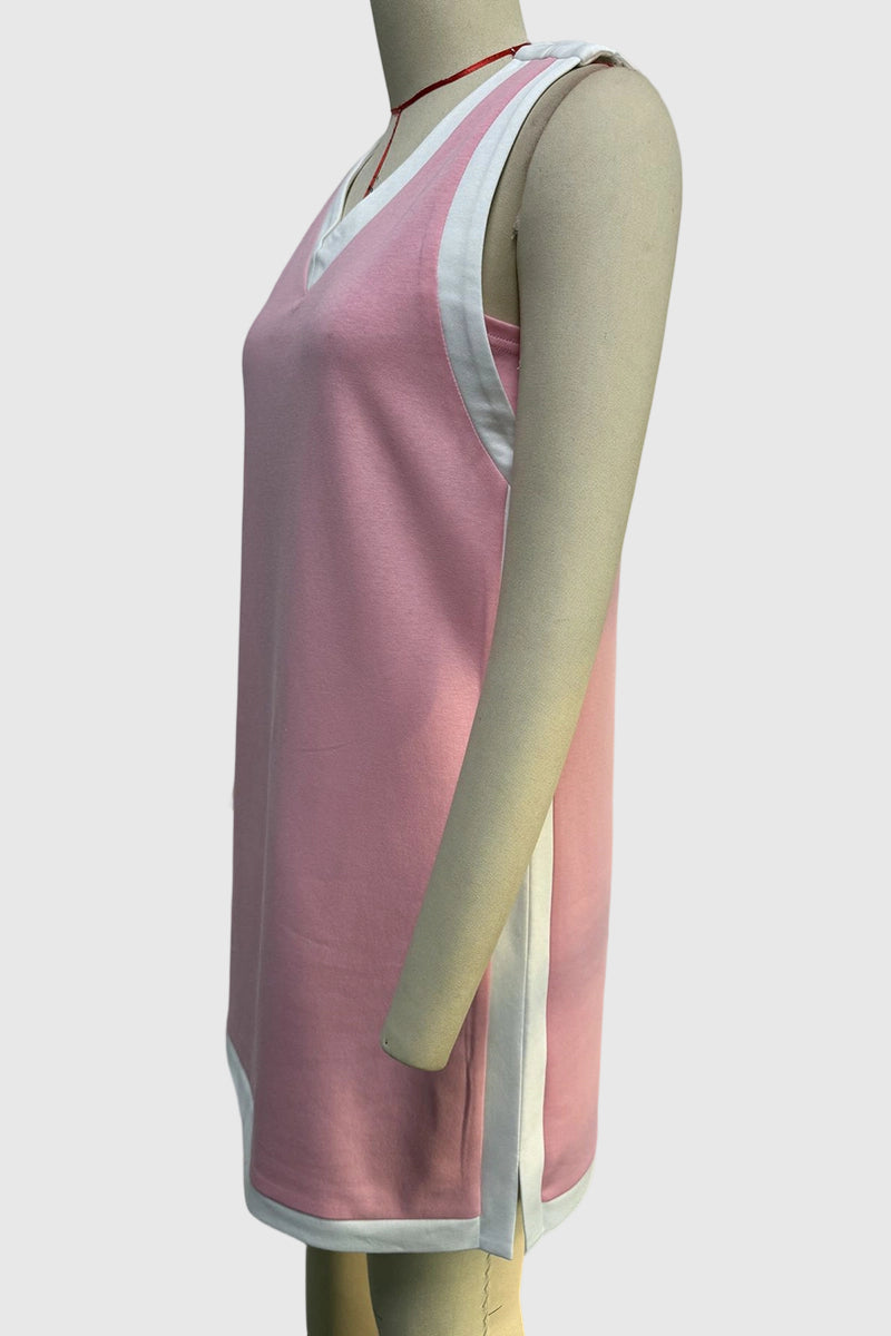 Sleeveless V-Neck Casual Dress