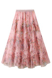 Tiered Floral Maxi Skirt