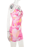 Swirled Pattern Bodycon Cami Summer Dress