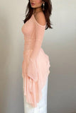 Asymmetric Off-Shoulder Long Sleeve Top