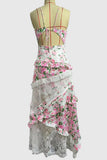 Layered Floral Lace Maxi Dress