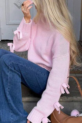 Striped Long-Sleeve Knit Sweater