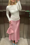 Elegant Floral Print Midi Skirt