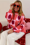 Heart Block Mock Neck Sweater