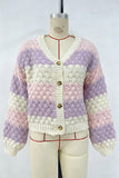 Button-Front Knit Cardigan
