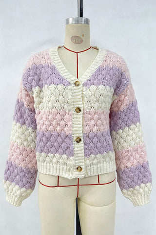 Button-Front Knit Cardigan