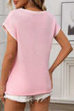 Striped Trim V-Neck Tank Top