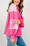 Heart Patchwork Long Sleeve Top