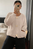 Knit Button Cardigan Sweater