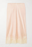 Elegant Lace-Trimmed Skirt Set