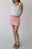 Floral Embellished Sequin Mini Skirt