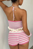 Chic Knit Halter Short Set