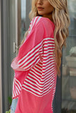 Striped Sweatshirt with Asymmetric Design