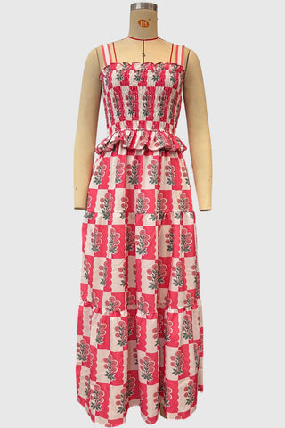 Tiered Floral Maxi Dress