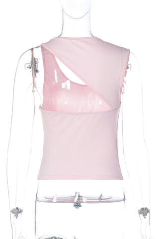 Asymmetric Cutout Tank Top