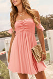 Flowy Smocked-Front Casual Dress