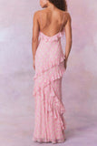Flowing Ruffle Maxi Dress