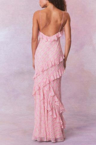 Flowing Ruffle Maxi Dress