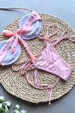 V-Wire Embellished Bikini Set