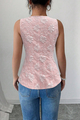 Elegant Button-Front Tank Top