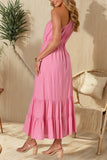 One-Shoulder Ruffled Casual Maxi Dress