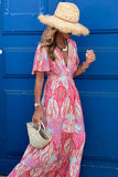 V-Neck Paisley Maxi Dress