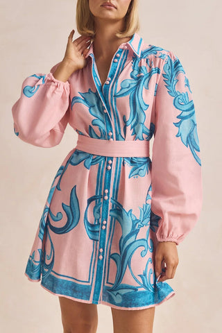 Artistic Print Mini Dress for Casual Looks