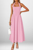 Halter-Neck Midi Dress