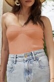 Strapless Ribbed Tank Top
