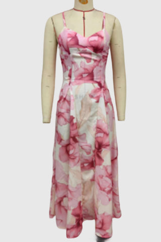 Flowy Spaghetti Strap Midi Dress