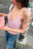 Polka Dot V-Neck Cami Top