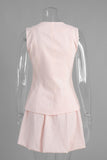 Button-Front Skirt Set