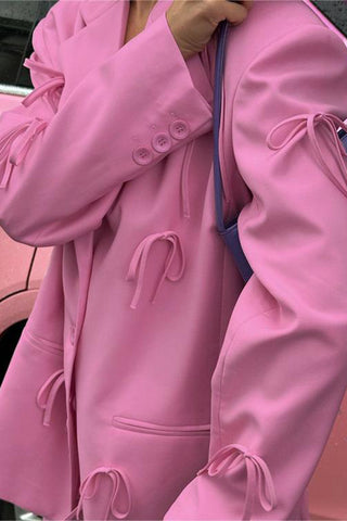 Bow-Detail Tailored Blazer