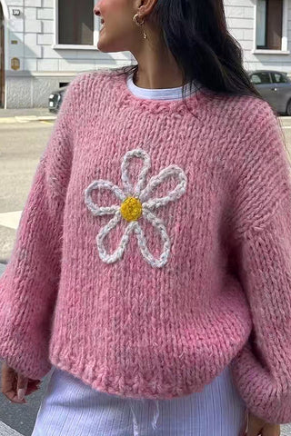 Daisy Accent Knit Sweater