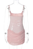 Sequin Embellished Draped Tank Top