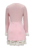 Elegant Ruffle Trim Casual Dress