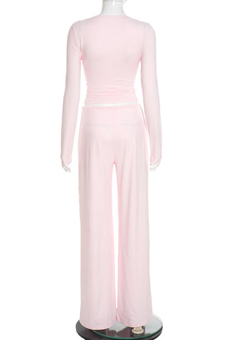 Stylish Long-Sleeve Pants Set