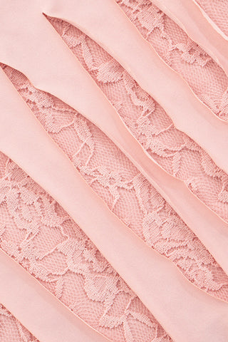 Lace Panel Cut-Out Casual Dress