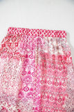 Boho Print Drawstring Maxi Skirt