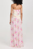 Strapless Floral Maxi Dress