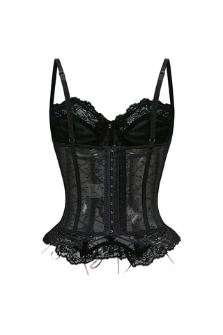 Lace-Up Corset Tank Top