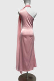 Elegant One-Shoulder Evening Dress
