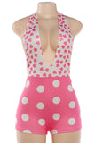 Polka Dot Halter Romper